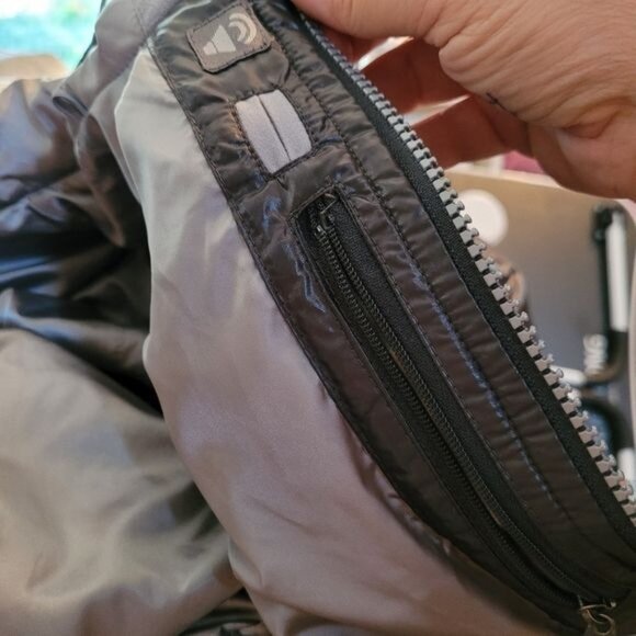 Girls The North Face Puffer Jacket Gray Hood Hoodie Size 14 16 Large 550 - Picture 7 of 12